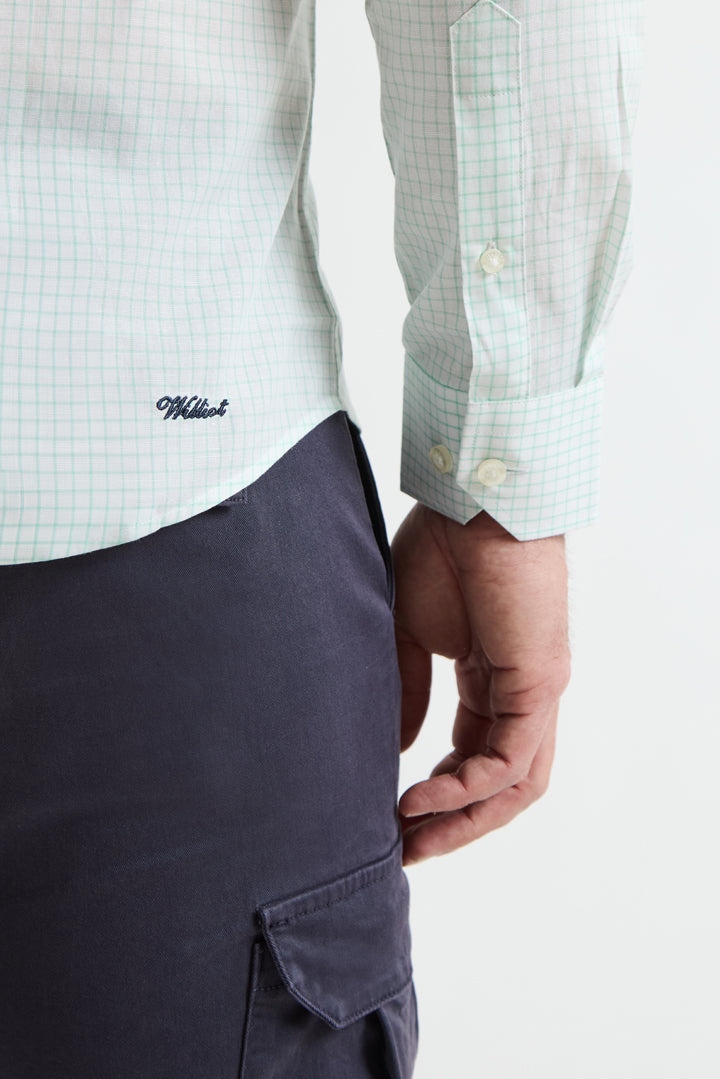 Camisa de microcuadros en Tencel