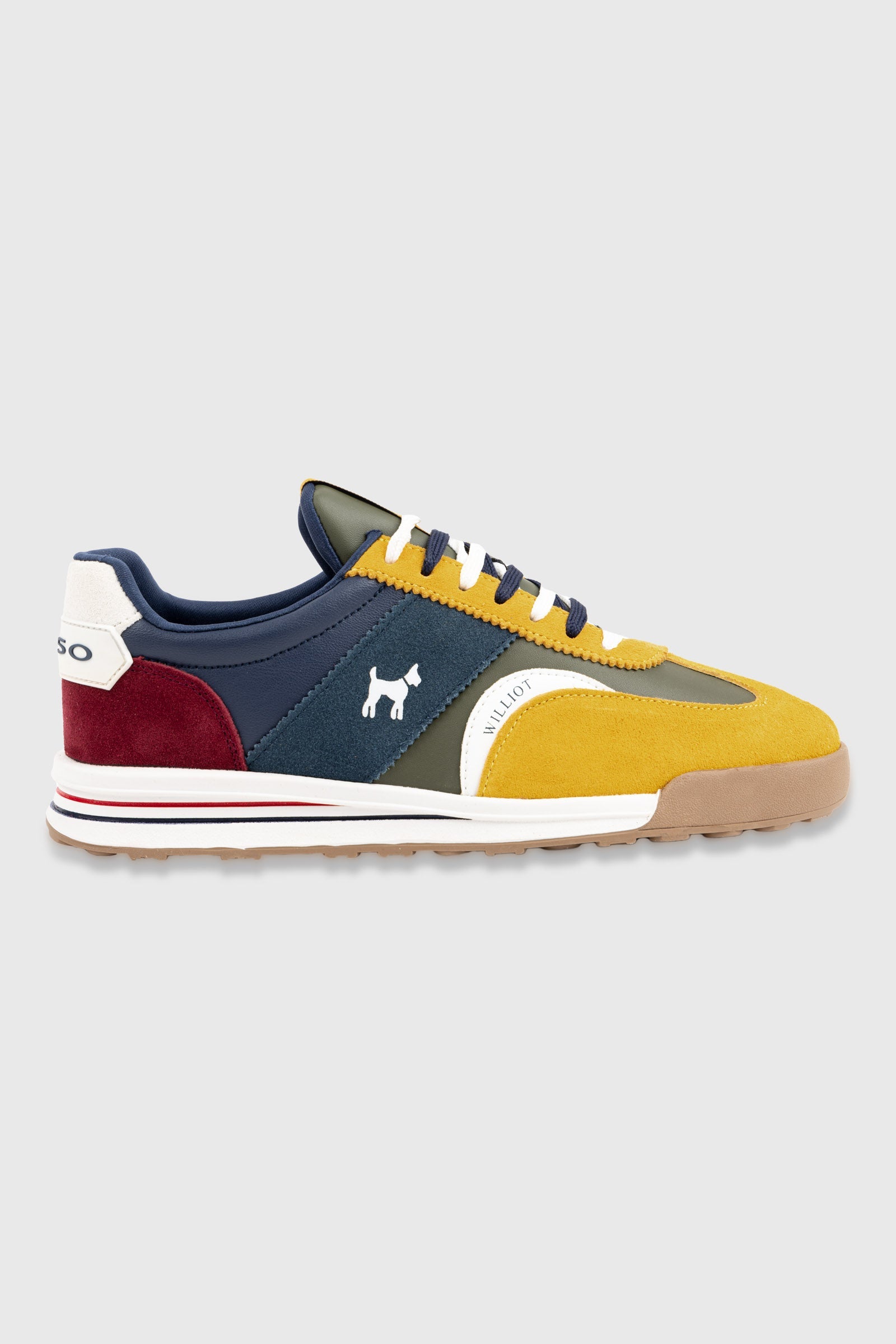 Zapatilla urbana multicolor mostaza