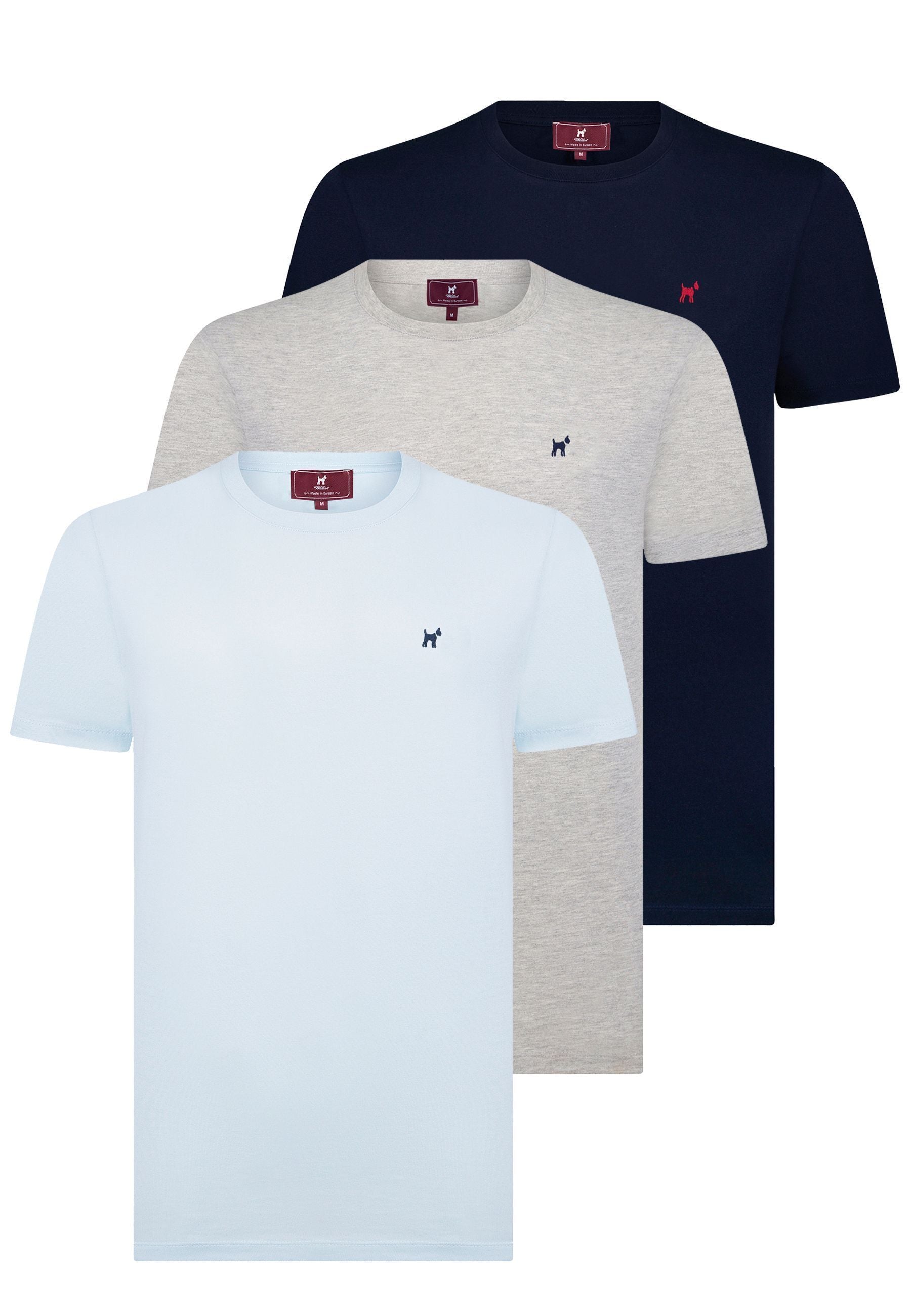 Pack de 3 camisetas de cuello redondo