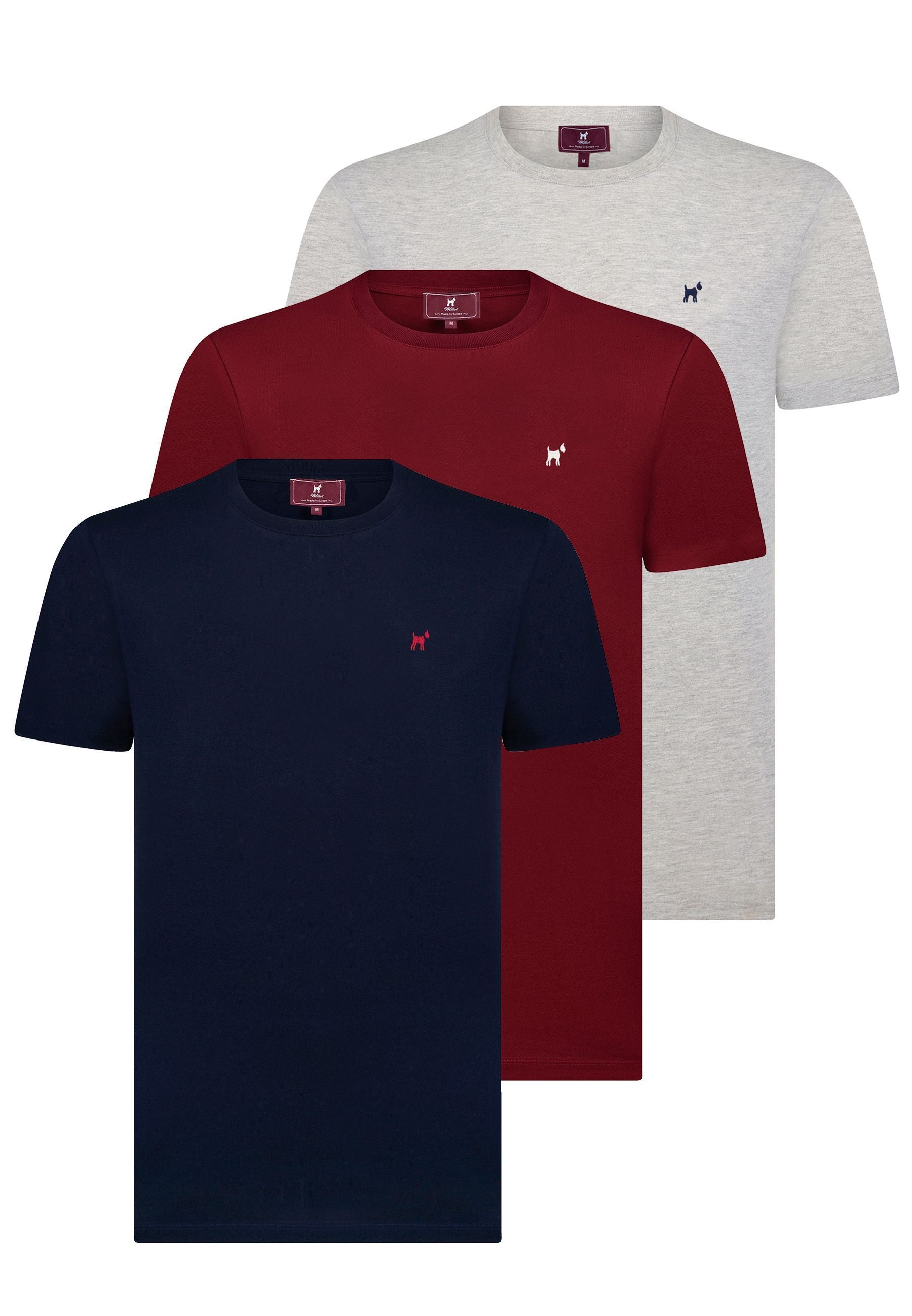 Pack de 3 camisetas de cuello redondo