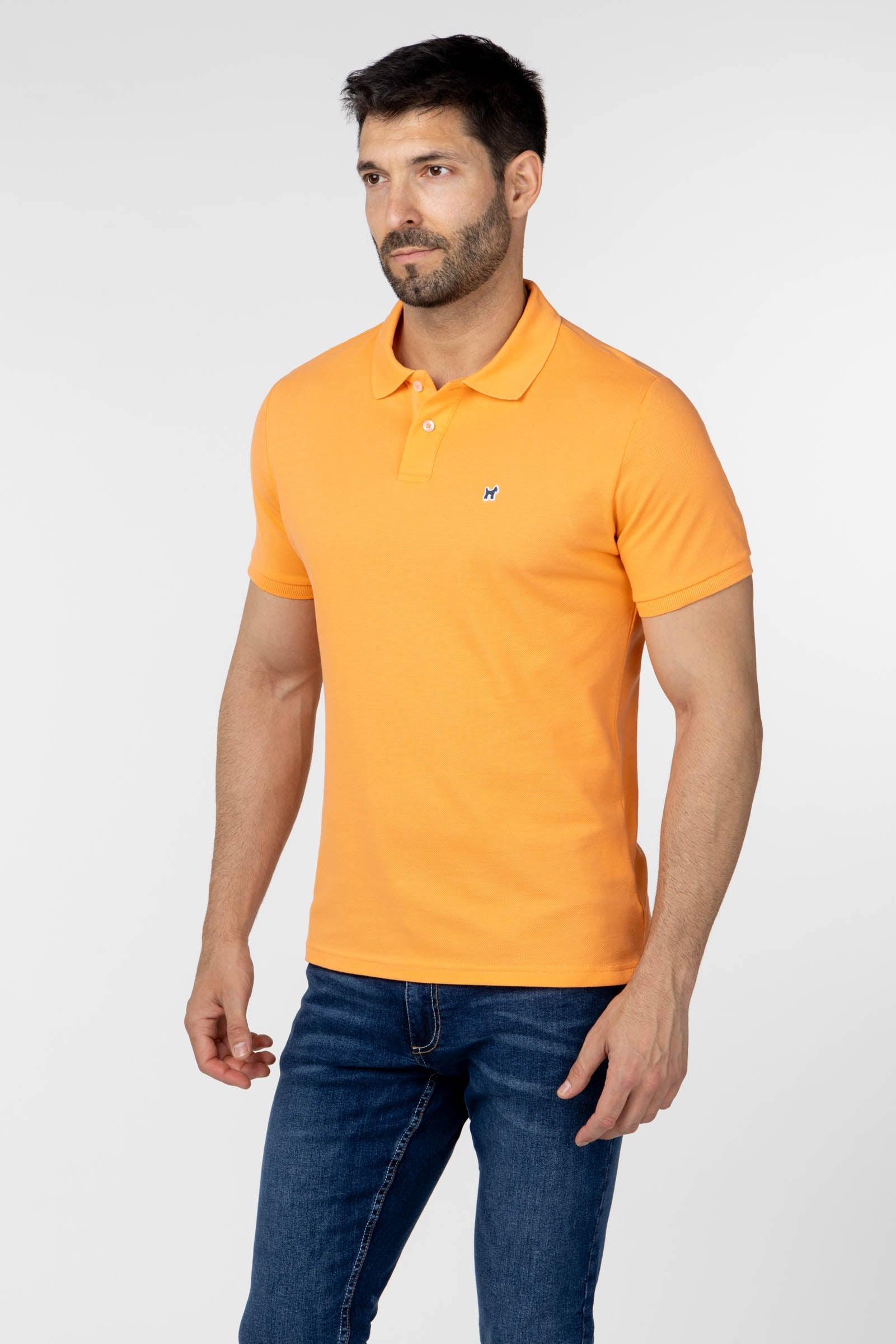 Polo liso naranja