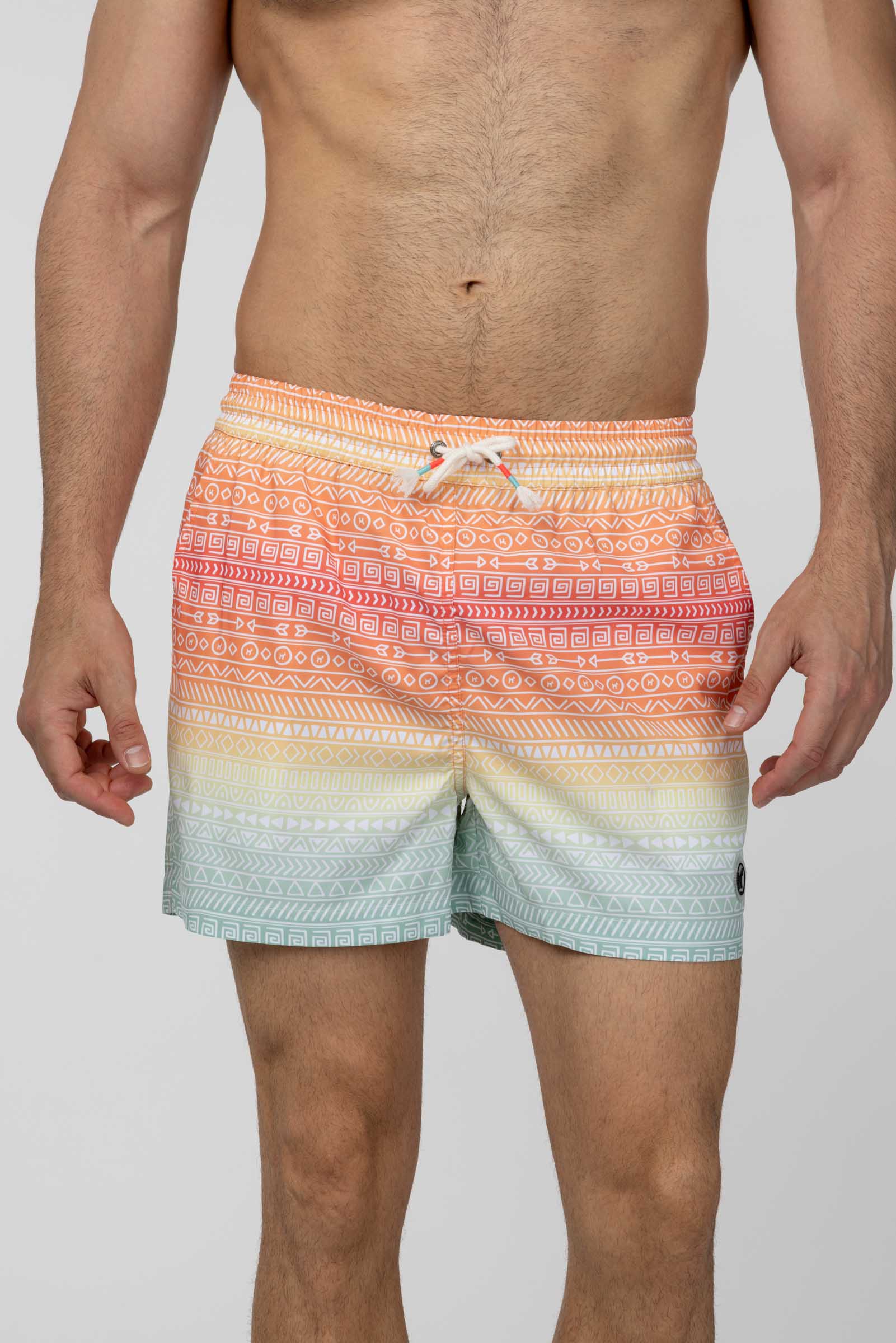 Bañador Multicolor Con Estampado Étnico