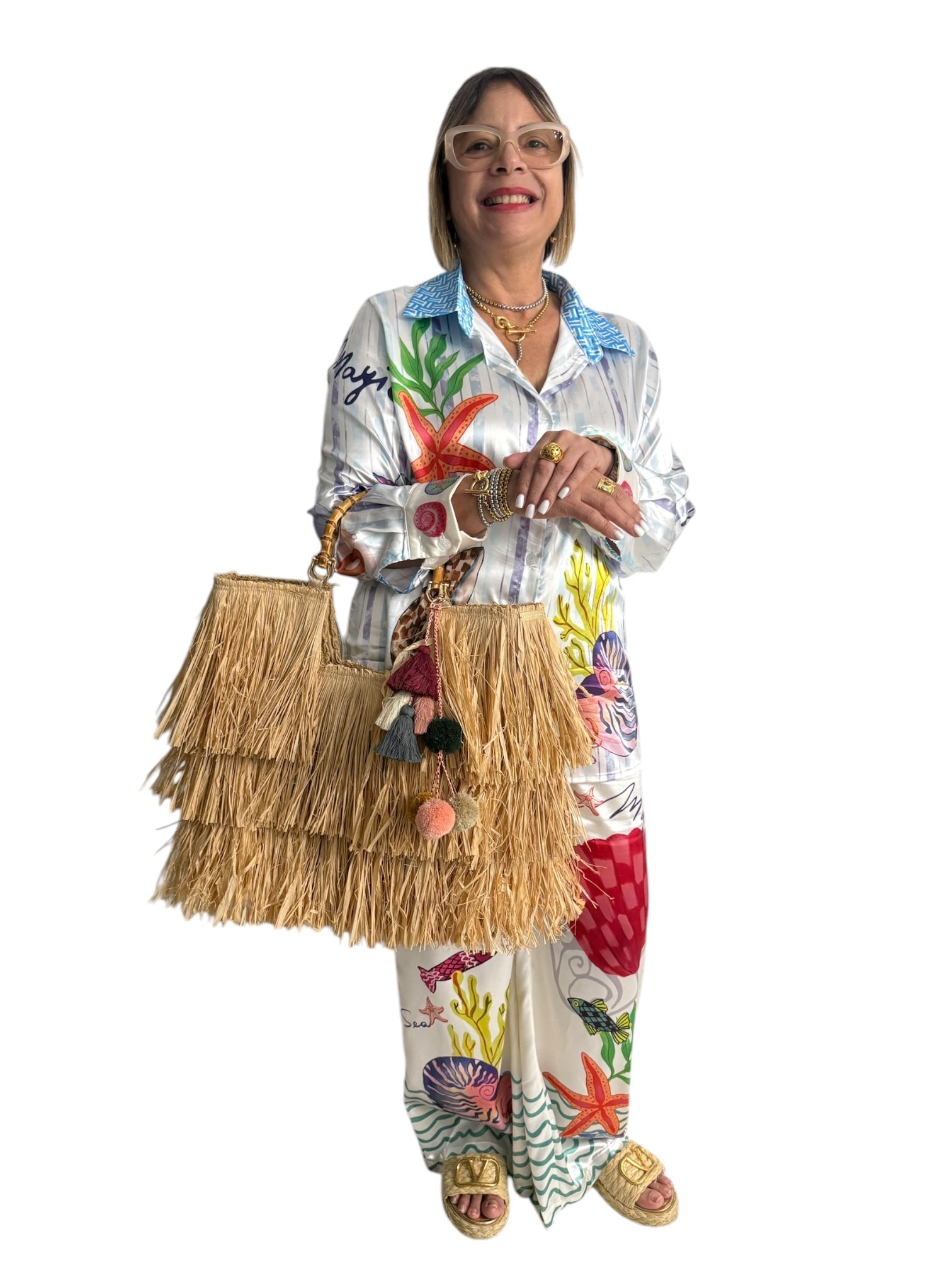 Bolso de rafia Dory